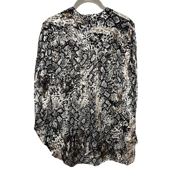 Alice + Olivia Snake Print Burnout Skirt Set Size Large 10 Long Sleeve Midi - Picture 7 of 11